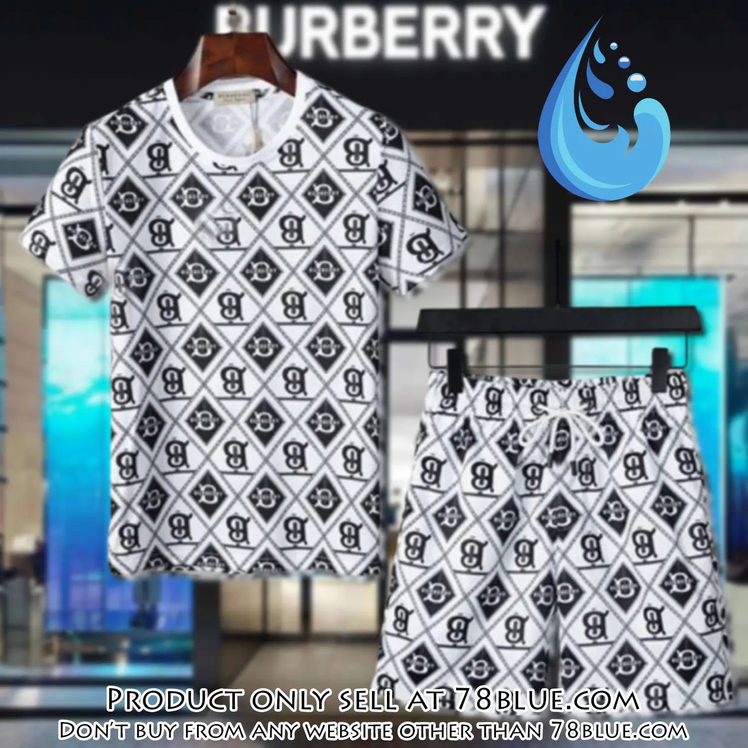 Burberry combo unisex tshirt & short limited luxury outfit cts1030 78b0940376